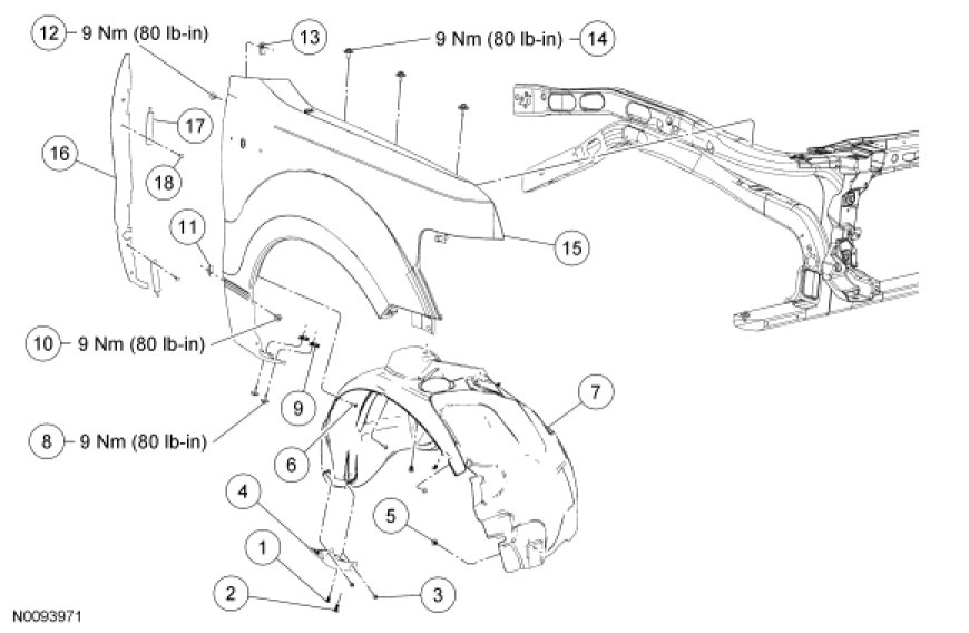 Front End Body Panels - Exploded View — 2010 Ford F 150 4WD V8-6.2L ...